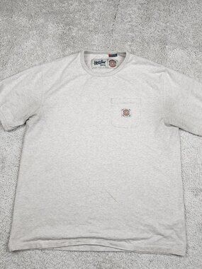 Howler Bros X Saw Dust Work Wear Pocket Tee Shirt Mens Size XL USED Mark Beige